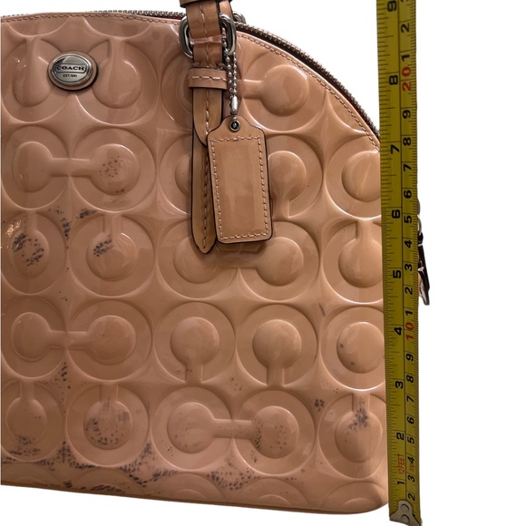 Coach signature Debossed Patent Leather Mini Satchel Crossbody bag - Picture 14 of 16